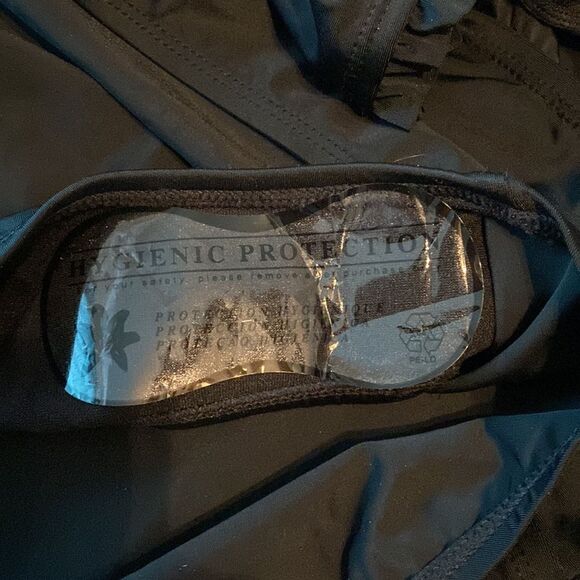 Motherhood Maternity Black One Piece Swimsuit Bathing Suit Beach Bump Large L - Picture 7 of 7